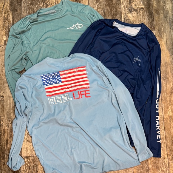 Reel Life Long Sleeve Shirt - Blue and Green - Picture 1 of 1
